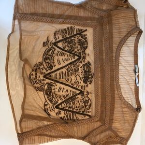 See through crop top